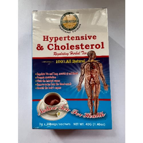 Greatea Diamond Hypertensive & Cholesterol Regulating Herbal Tea X 20 Teabags