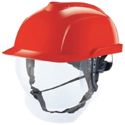 V-gard Safety Hard Hat - 6 Pieces - Red
