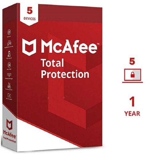 Mcafee Total Protection License Key 2022 For 5 Devices - 1 Year