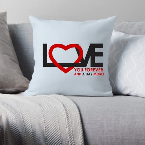 Love You Forever Valentine's Day Throw Pillow