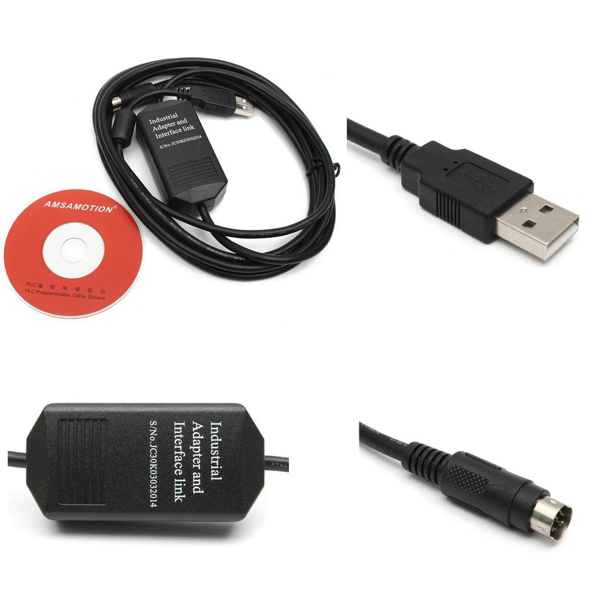New USB-SC09-FX PLC Programming Cable USB To RS422 Adapter