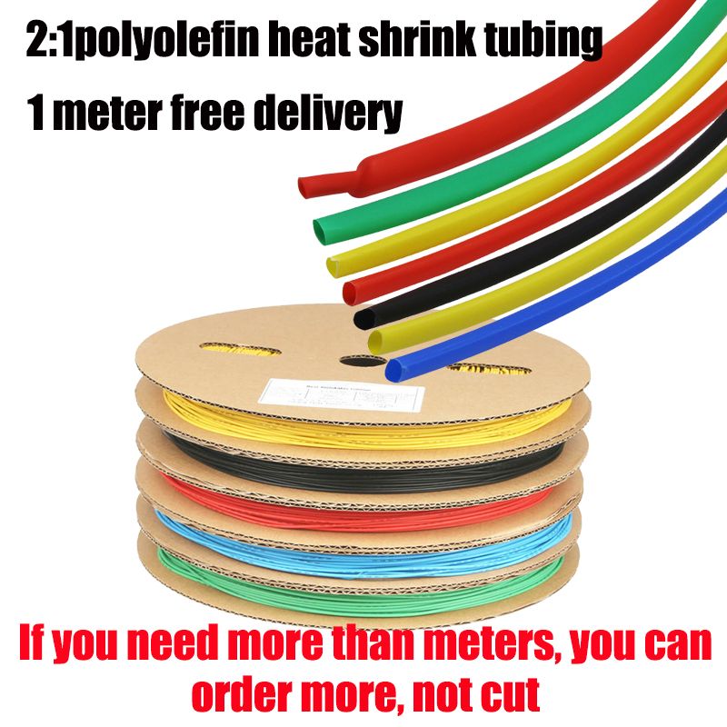 1 Meter Heat Shrink 2:1 Transparent Heat-shrink Tubing Set Glue Adhesive 1,2,3,5,8mm,10mmpvc White Shrinkable Cable Sleeve