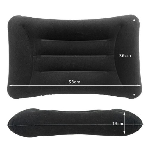 Inflatable Flocking Surface Travel Pillow