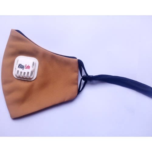 Plain Cotton Filtered Facemask With Adjustable Soft Touch Elastane Buckles & Valve-bro