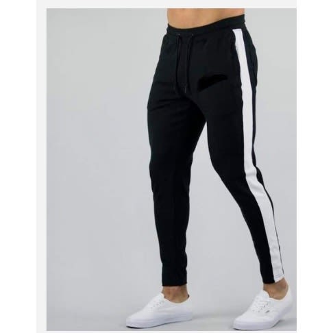 Joggers - Black With White Stripes
