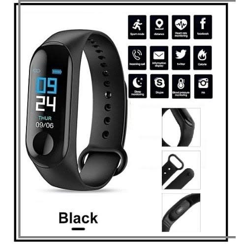 Smartwatch Bp M3 Fitness Tracker - Black