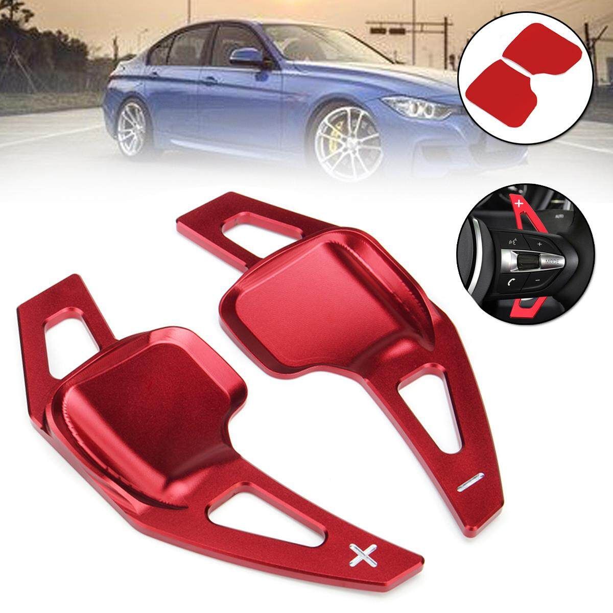 Pair Red Metal Steering Wheel Paddle Shifter Extension For BMW F10 / F30/F80 New