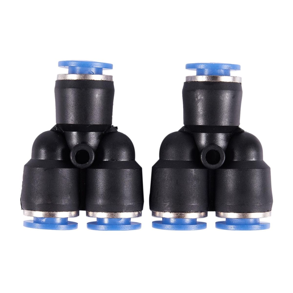 6 mm to 6 mm Y Shaped Push In Connector Compressed Air Fittings, 2 pcs