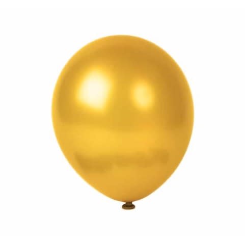 10 Latex Helium Balloons - 144 Pieces - Gold