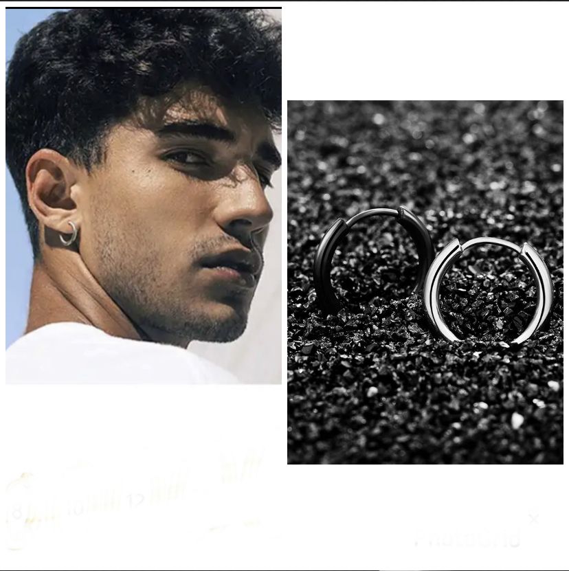 2 SET LUXURY UNISEX NON FADED PIERCING STUD EARRING