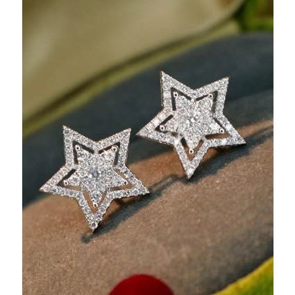 Pentagram Star Stud Earrings