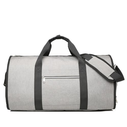Convertible Travel Bag & Suit Bag With Shoe Compartment -Grey