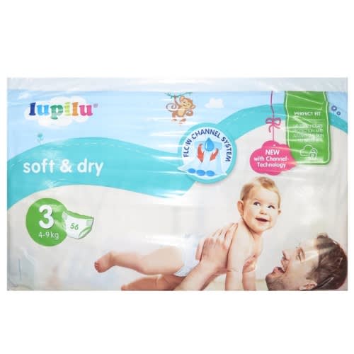 Nappies Size 3 Soft And Dry - 56 Nappies
