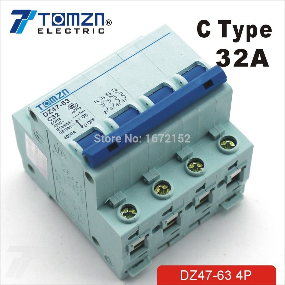32A 240V Breaker MCB 4 Circuit 4P TYPE 415V