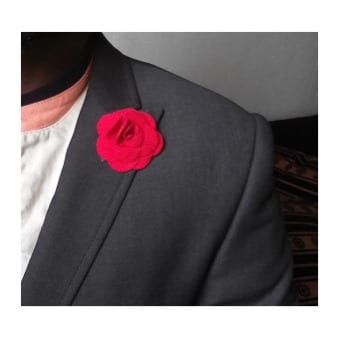 Petal Lapel Pin - Red