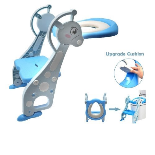Giraffe Potty Ladder Toilet Seat With Upgraded Cushion Step