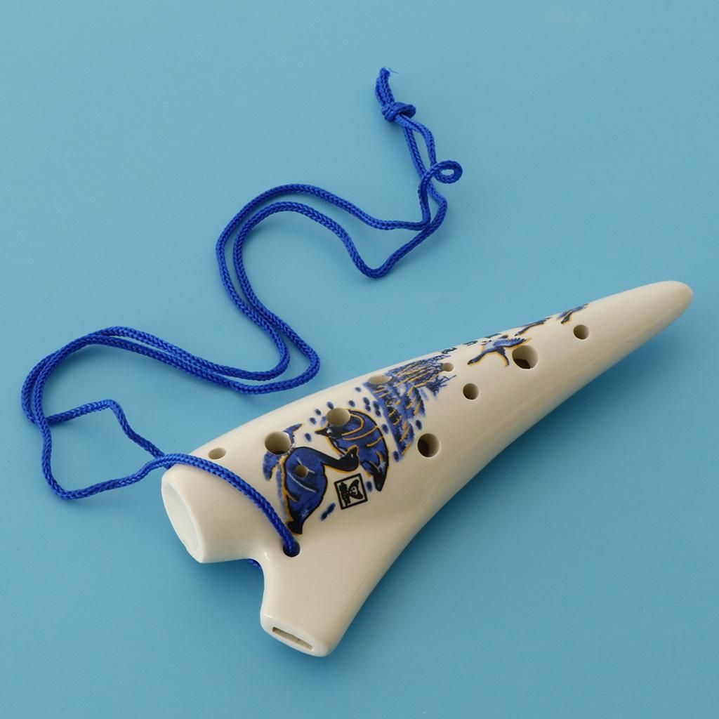 Mini Ceramic Ocarina 12   Instrument For White