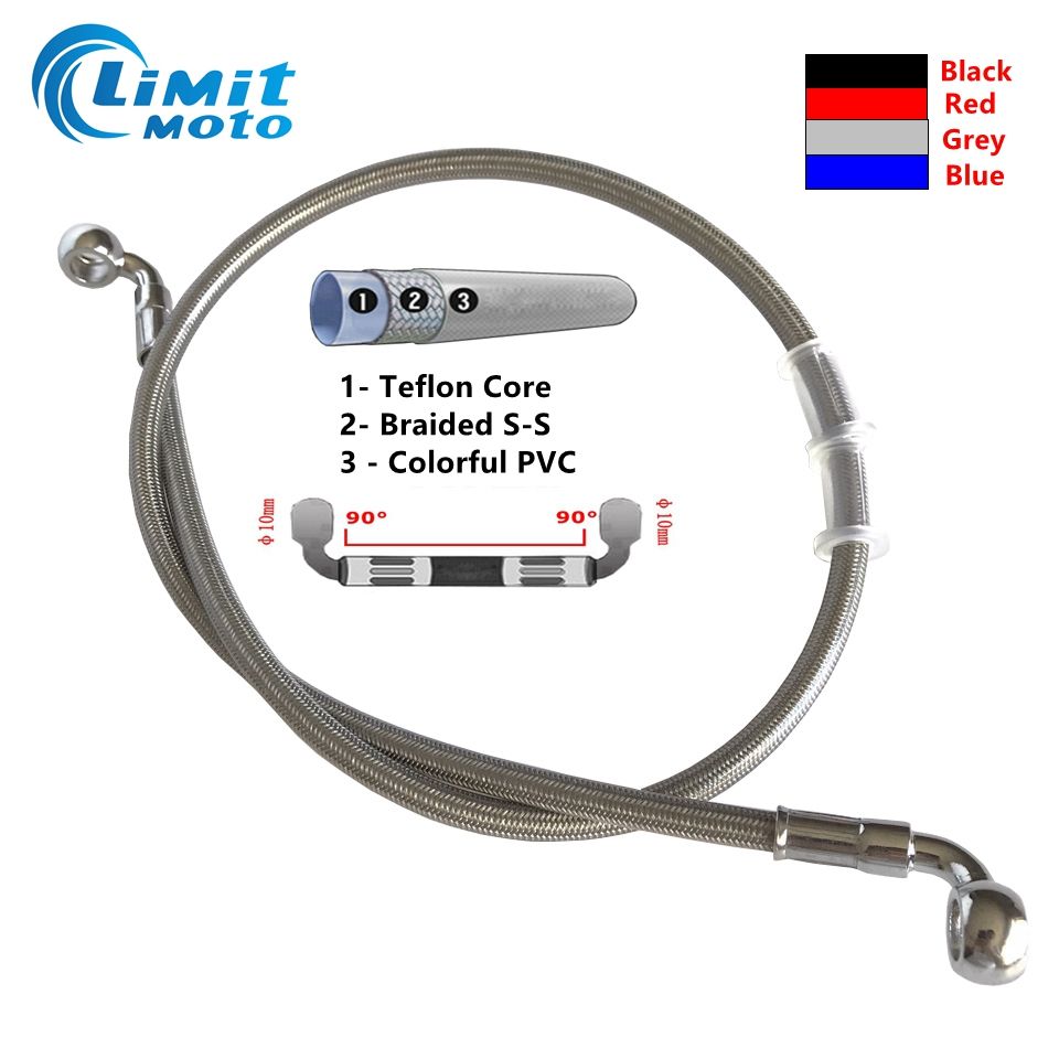 90&deg; - 90&deg; Motorcycle 400mm To 2200mm Dirt Bike Braided