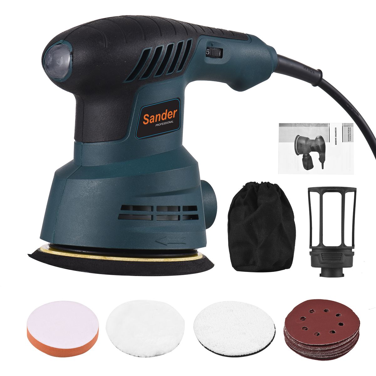 Random Orbit Sander, 2.5-Amp 300W Orbital Sander With 6