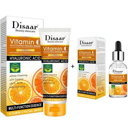 Vitamin C Facial Wash & Vitamin C Face Serum - 100ml & 30ml