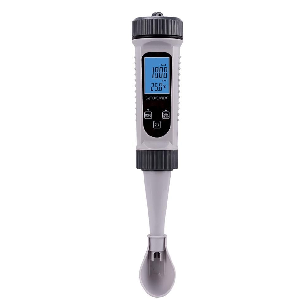 4 in 1 Digital Water Tester SALT SG Temp Meter High Accuracy Water Quality Testing Pen Measurement Device A