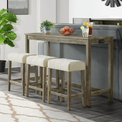 Oak Lawn Bar Table And Three Stools