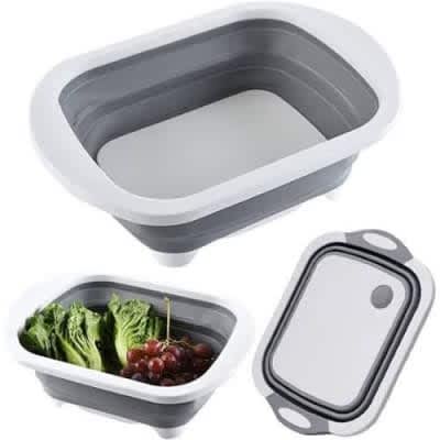 Collapsible Kitchen Drain Basket/ Chopping Board