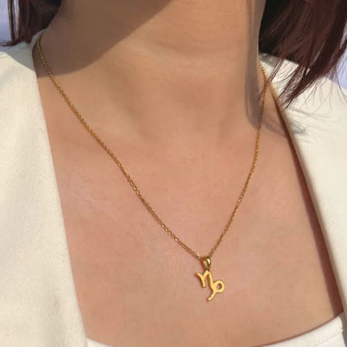 Gold Plated Capricorn Necklace