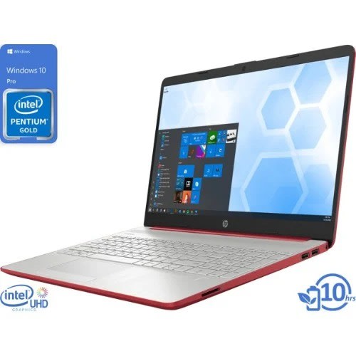 Hp Notebook 15 - 15.6" - Intel Pentium - 4GB RAM- 128GB  SSD - Win10- Red