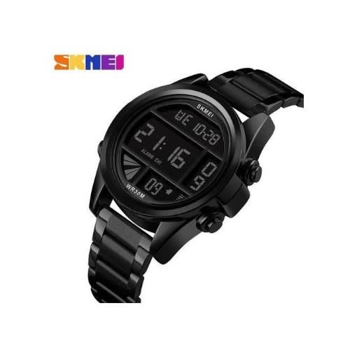 Stainless Steel Mens Wrist Watches Quartz - Black