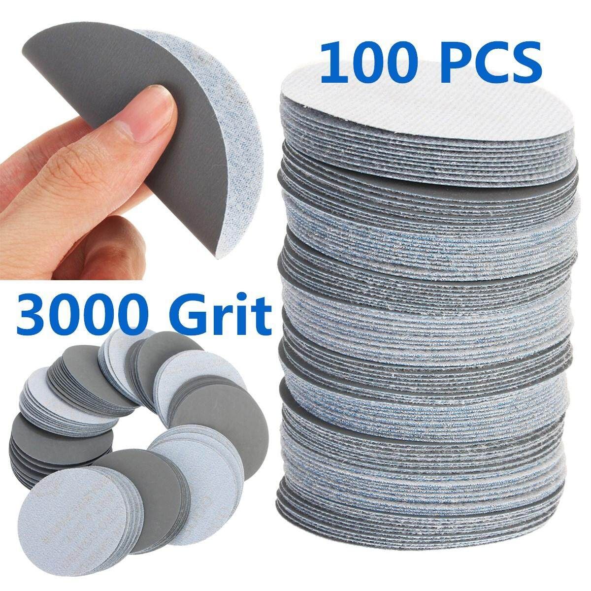 100pcs 3 Inch (75mm) 3000Grit Sander Disc Sanding Polishing Pad Sandpaper