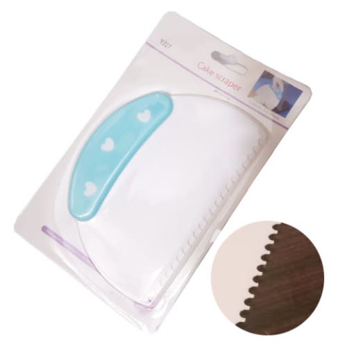 Product / Y227 Blue Handle Plastic Cake Scrapper And Dough Cuter