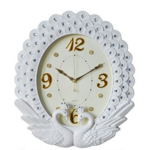 Peacock Vintage Wall Clock  18" X 16"