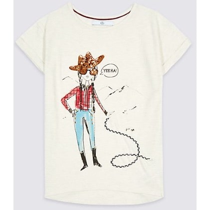 Cotton Rich Short Sleeve Top