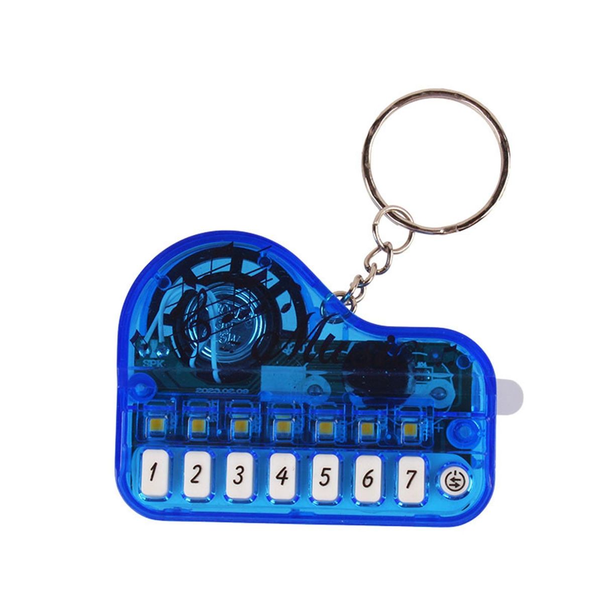 Mini Electronic Keyboard Keychain Pendant Melody Magic Keychain Mini Clear Blue