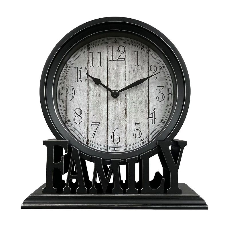 Round Table Clock On Family Stand