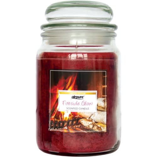 Airpure Fireside Glow Scented Jar Candle -510g