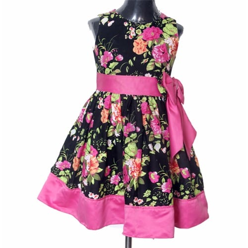 Flowered Party Girl's Dress