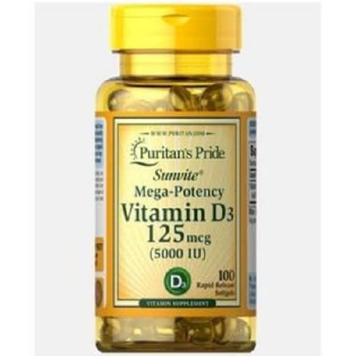 Vitamin D3 - 125mcg - 5000iu - 100 Softgels