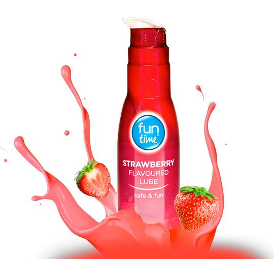 Strawberry FLAVOURED LUBRICANT, SAFE & FUN 75ML
