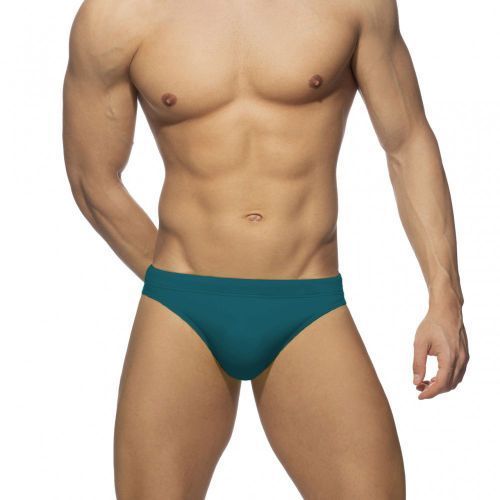 Mens Solid Swim Briefs,Sexy Bikini Swimwear Surfing Swimming Trunks（Dark Green）