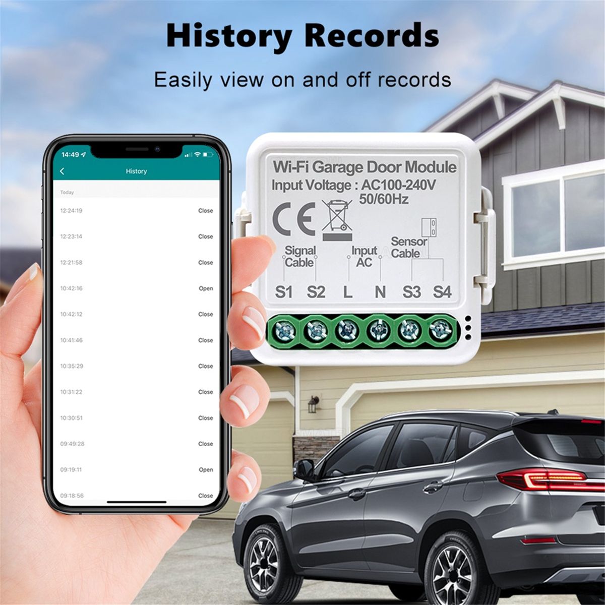 Tuya Smart WiFi Garage Door Switch Sensors Opener