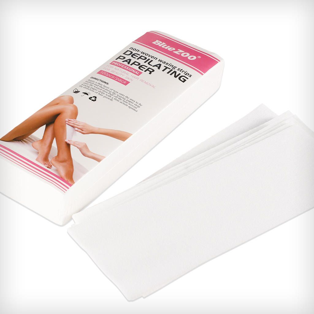 100Pcs Disposable Non-woven Hair Removal Paper Depilatory  Pink