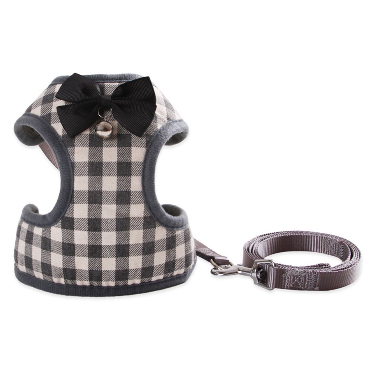 Dog Harness With Bowtie Step-in Vest Harness Leash Set Pet
