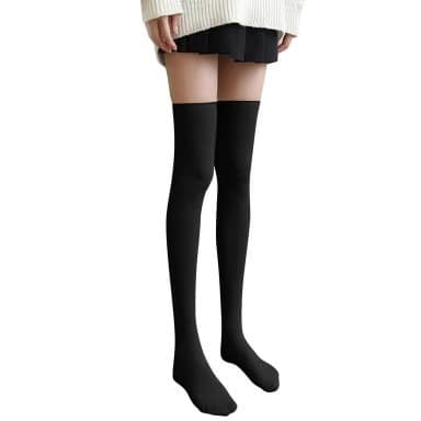 3 Pieces Knee High/over The Tight Socks - Black