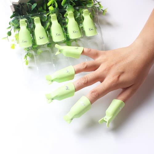 Reusable Plastic Nails Keeper -Green -10pieces