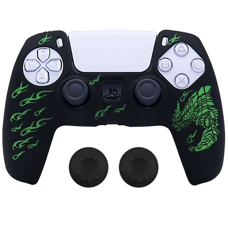 Soft Silicon Shell Skin For Sony PlayStation 5 Case For PS5 Console Controller Gamepad Joystick Cases Cover With Stick Grip Caps