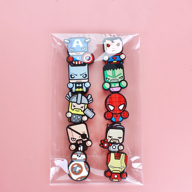 10pcs Anime Shoe Crocs Charms Decorations Badges