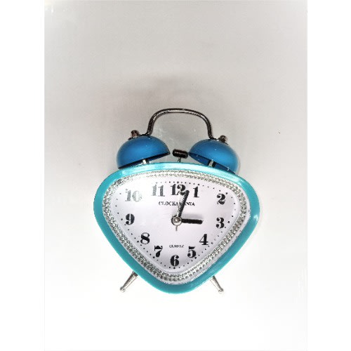 Triangular Alarm Clock With Double Bells - Blue