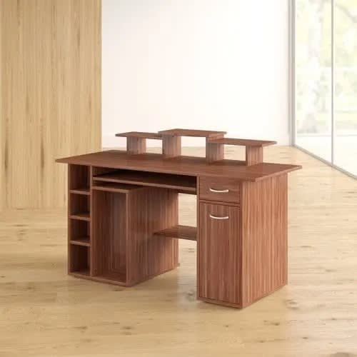 Computer Walnut Desk - brown
